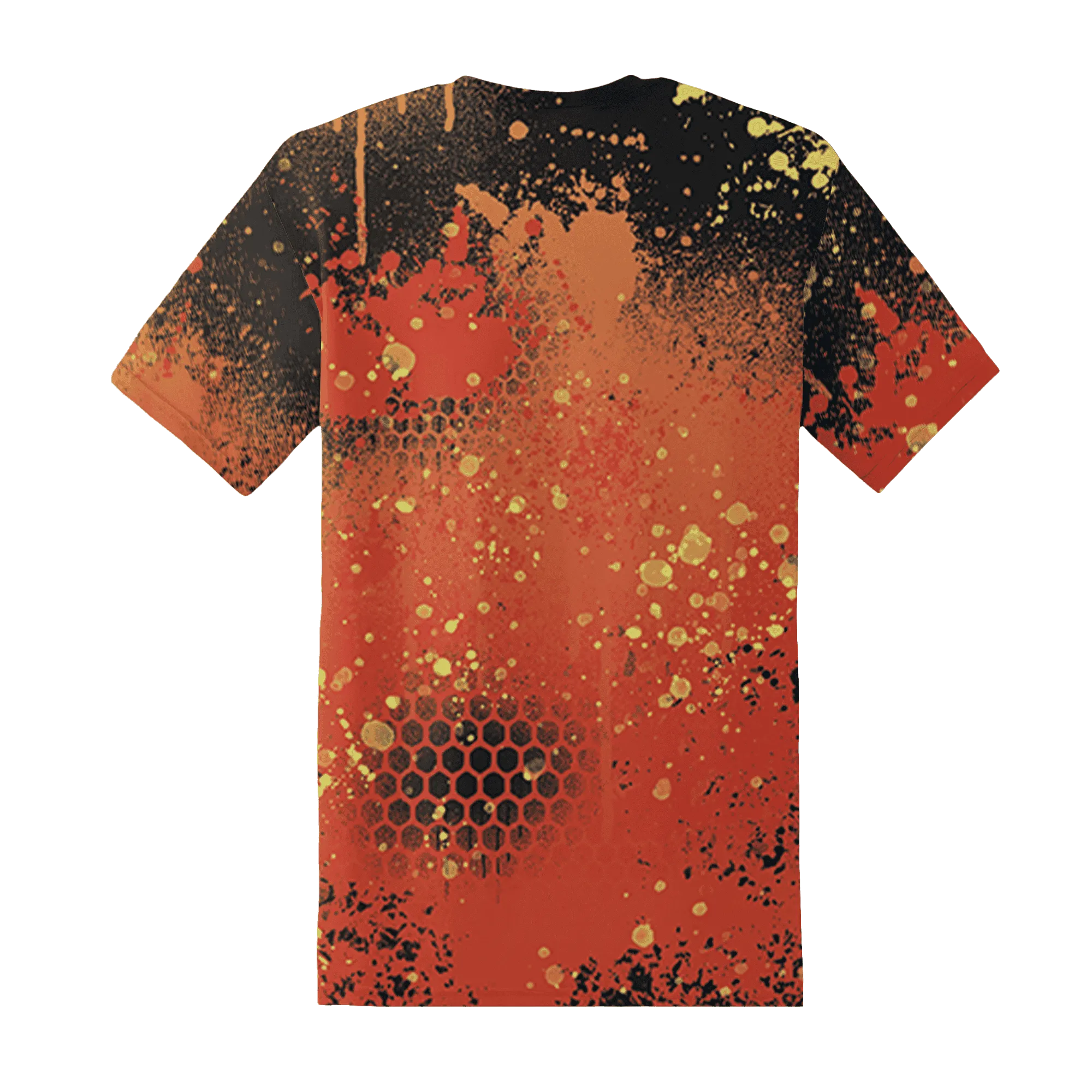 VaporMax-Crimson-Total-Orange-Plus-T-Shirt-Match-23-Painted-Graffiti