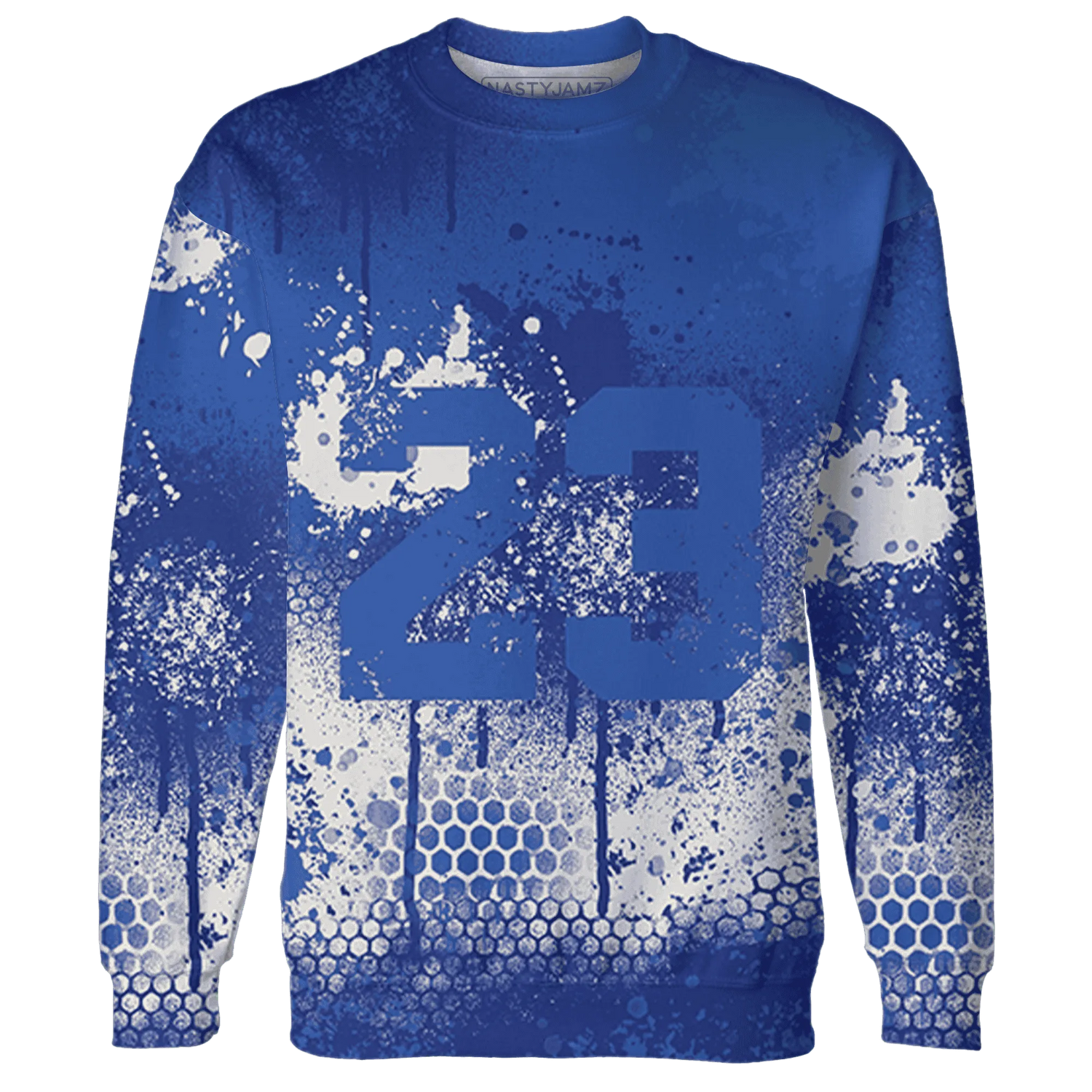 VaporMax-Game-Royal-Blue-Sweatshirt-Match-23-Painted-Graffiti