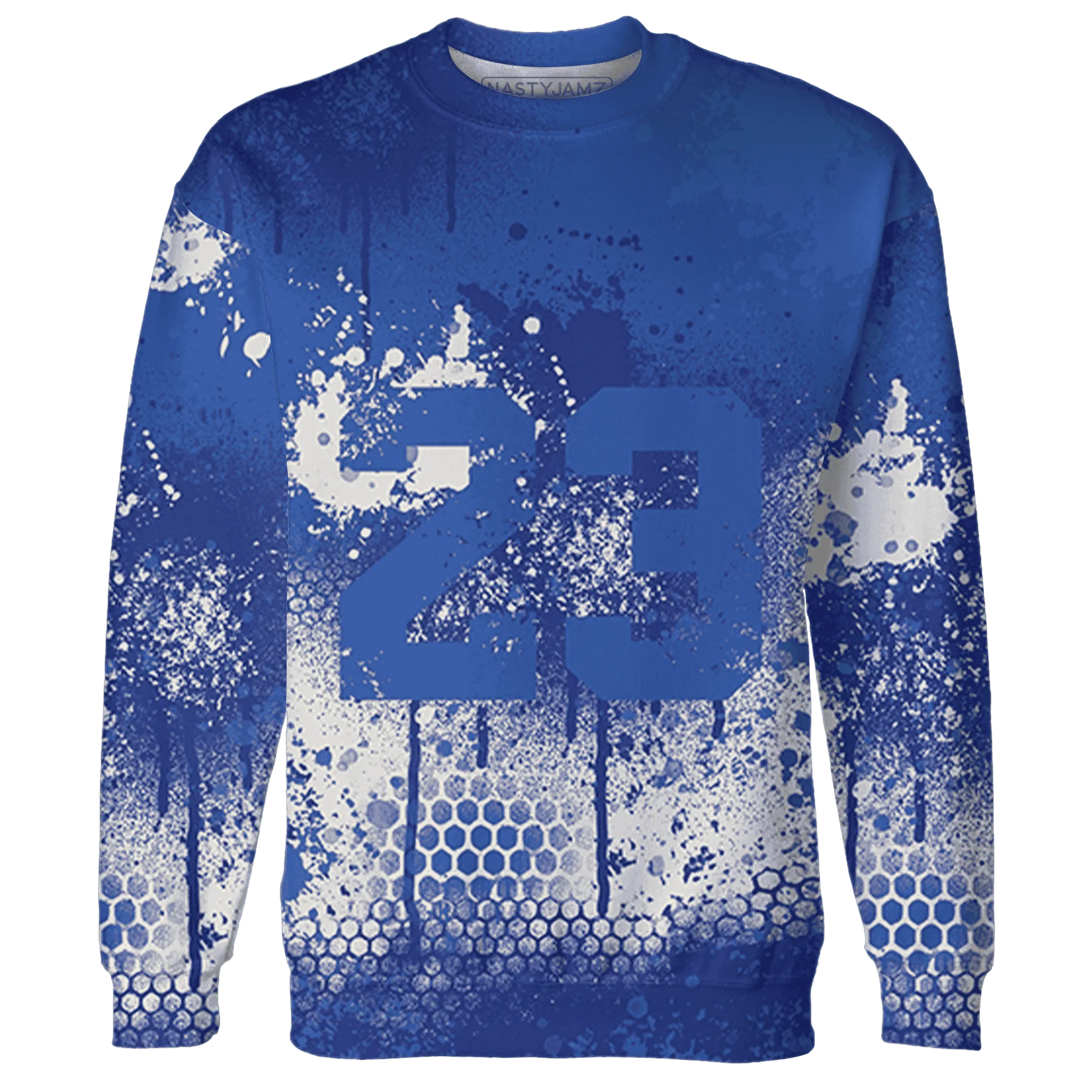 VaporMax-Game-Royal-Blue-Sweatshirt-Match-23-Painted-Graffiti
