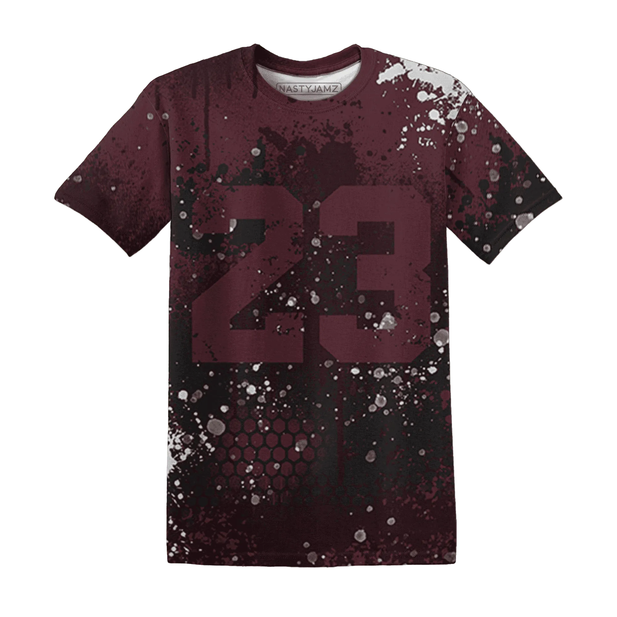 VaporMax-Night-Maron-Burgundy-T-Shirt-Match-23-Painted-Graffiti