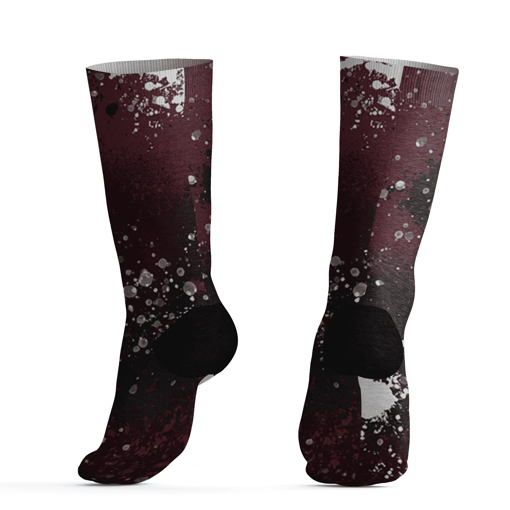 VaporMax-Night-Maron-Burgundy-Socks-Match-23-Painted-Graffiti