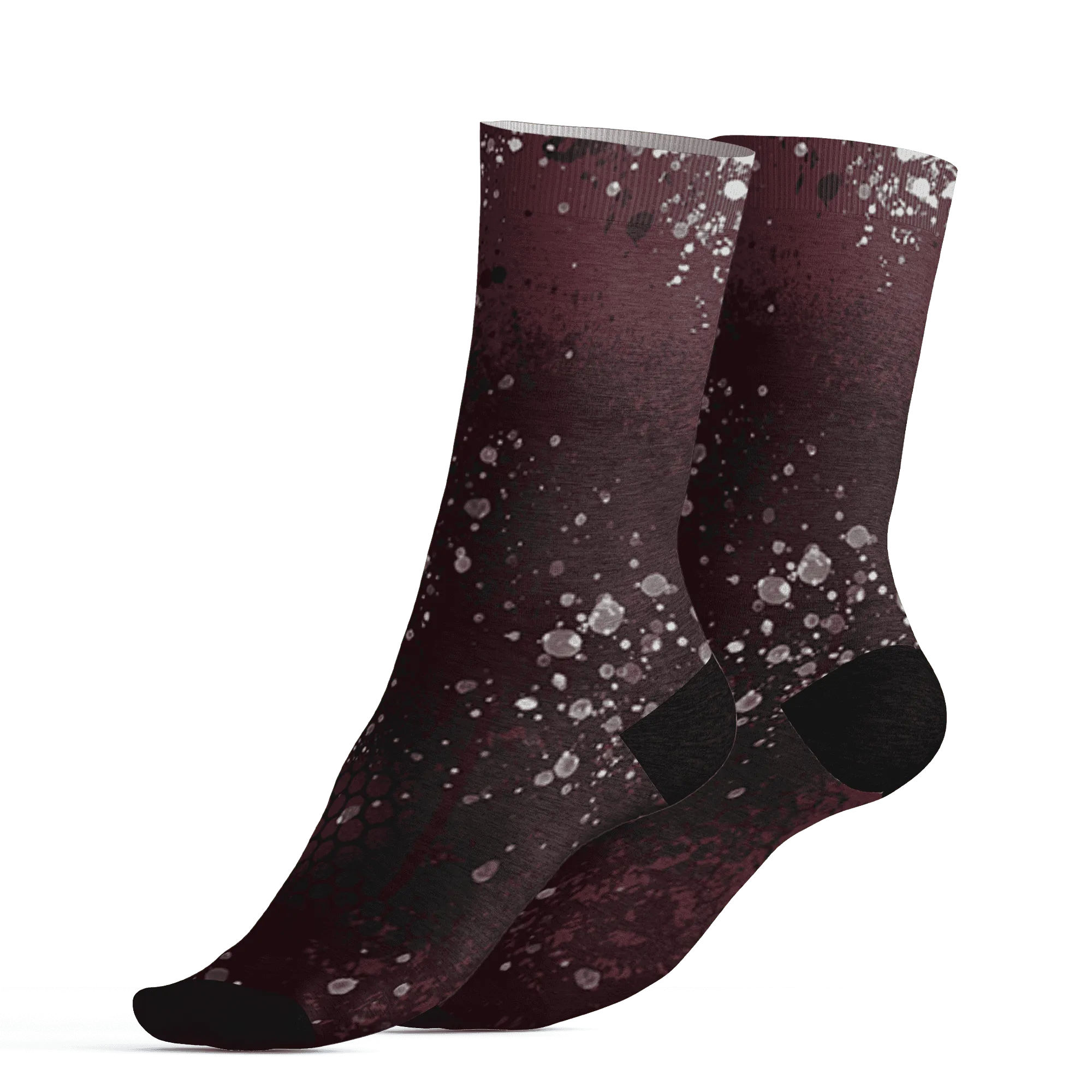 VaporMax-Night-Maron-Burgundy-Socks-Match-23-Painted-Graffiti