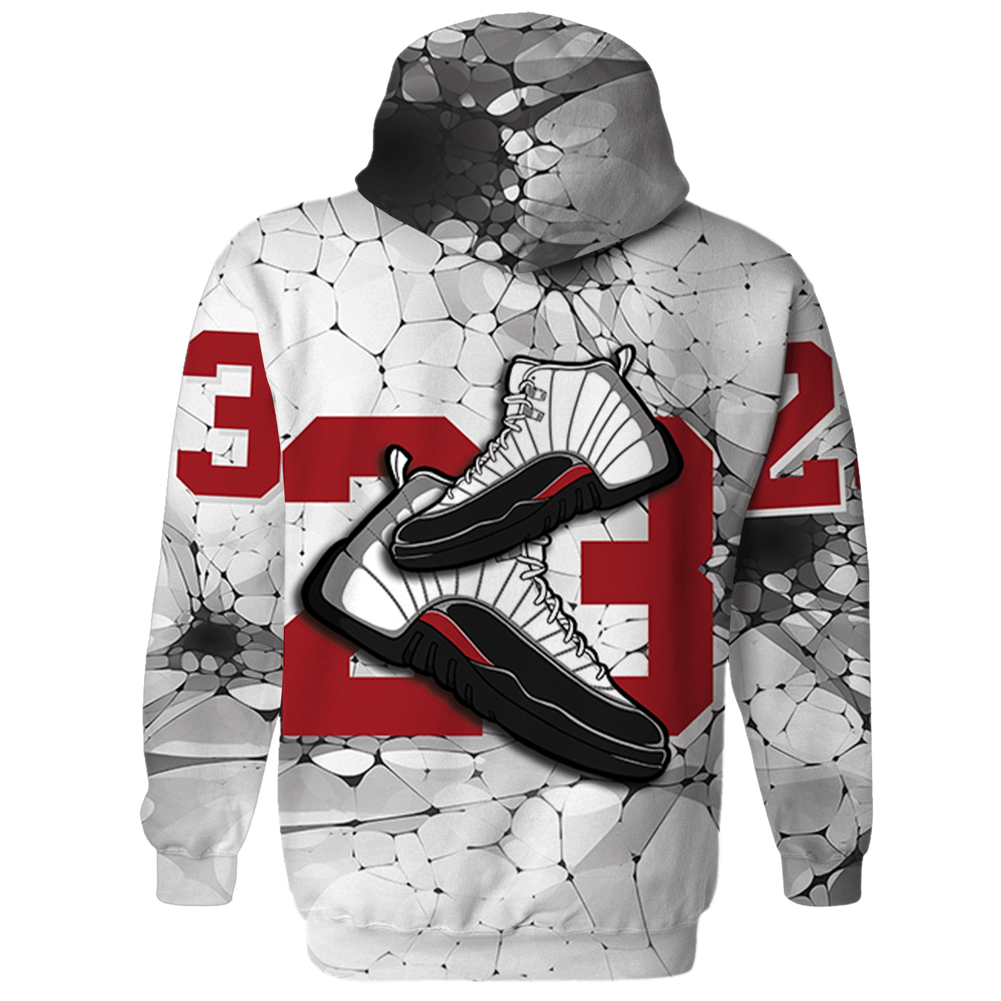 Retro Red Taxi 12s Hoodie Match 23 Sneaker 3D All-Over Print - NastyJamz