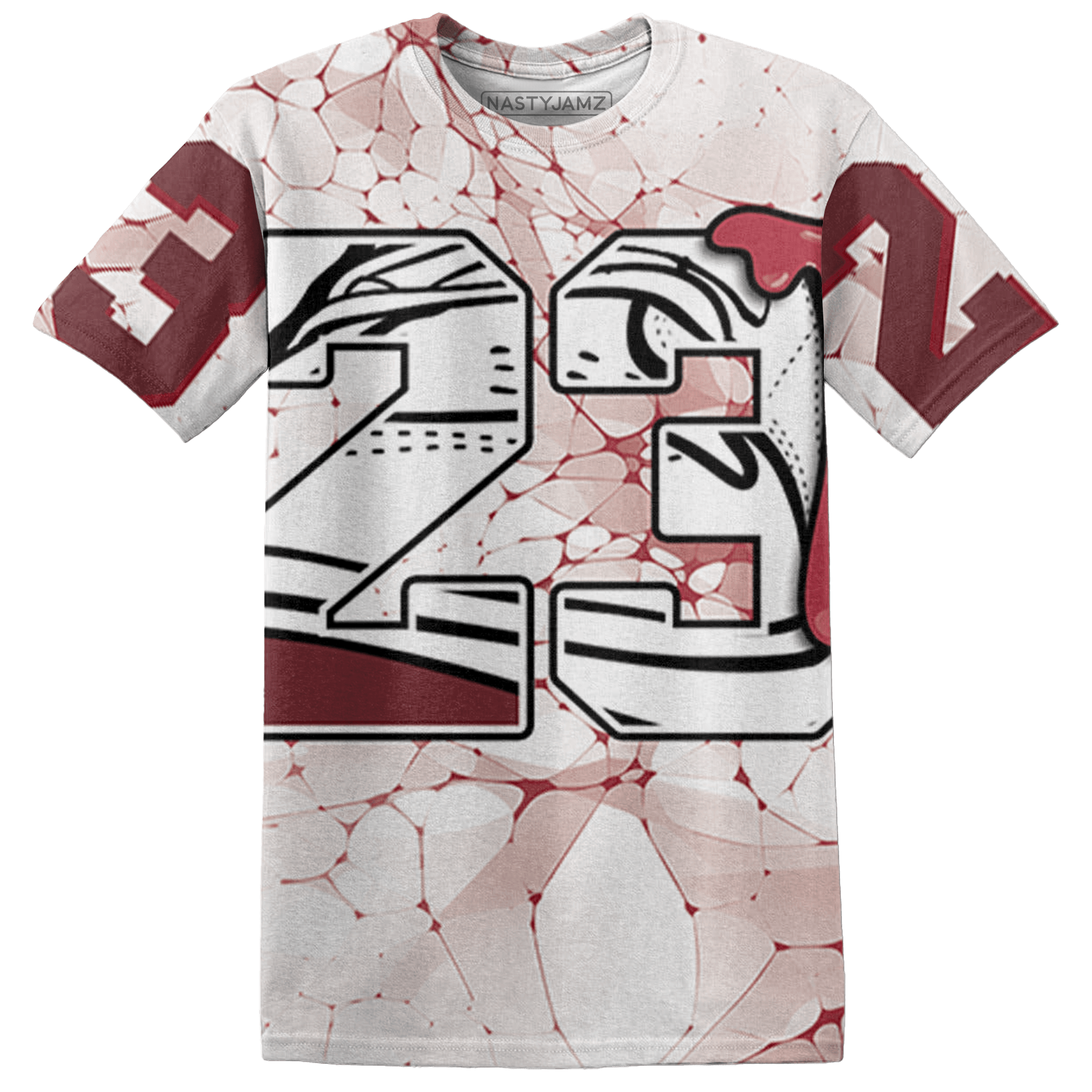 High 85 Metallic Burgundy 1s T Shirt Match 23 Sneaker 3D All-Over Print - NastyJamz