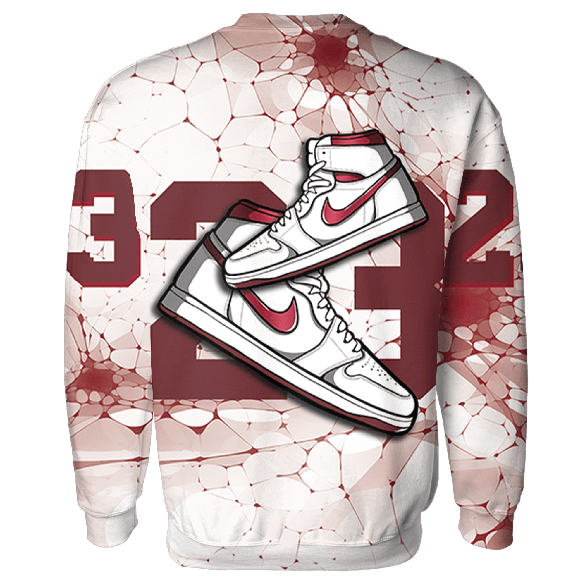 High 85 Metallic Burgundy 1s Sweatshirt Match 23 Sneaker 3D All-Over Print - NastyJamz