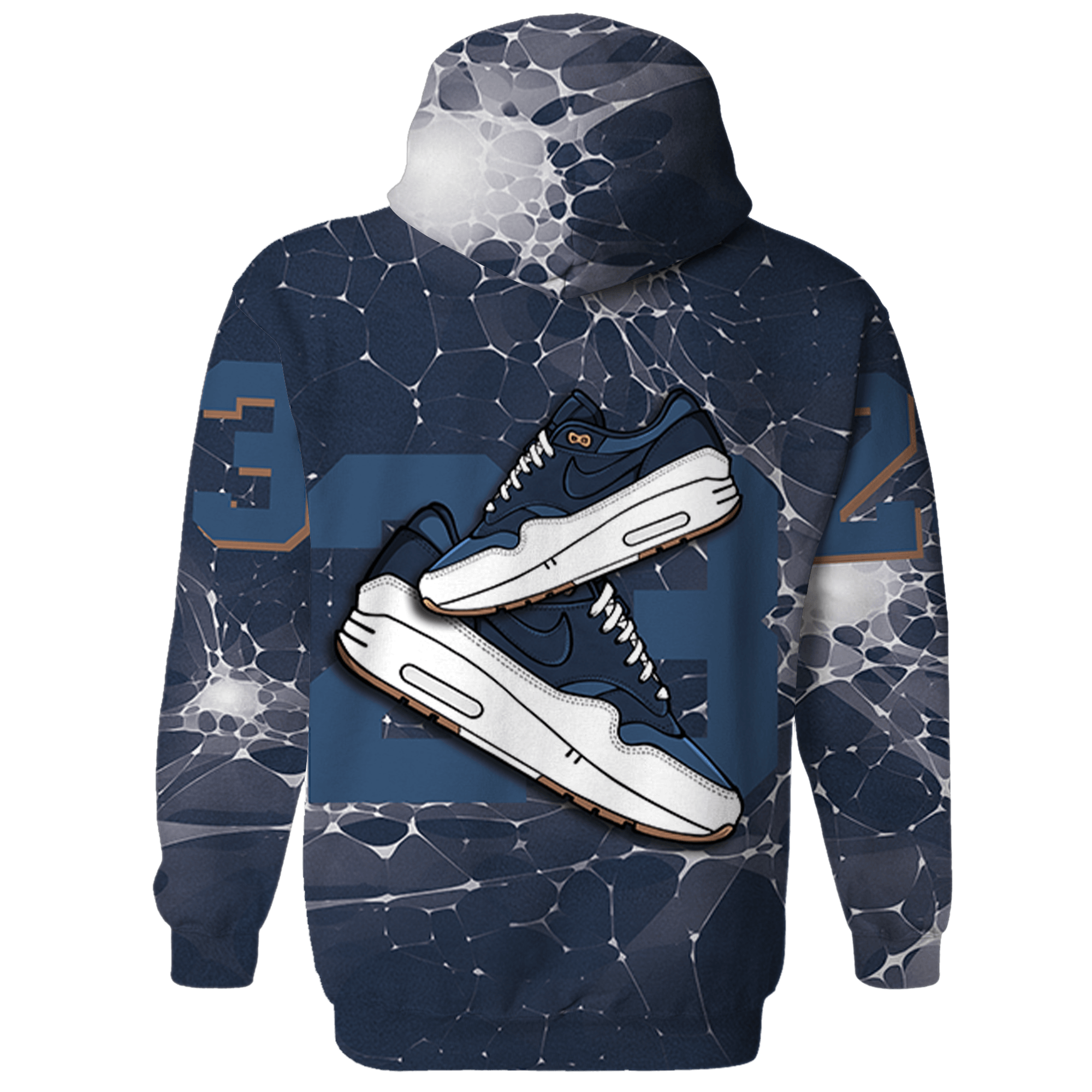 AM 1 86 Jackie RBS Hoodie Match 23 Sneaker 3D All-Over Print - NastyJamz