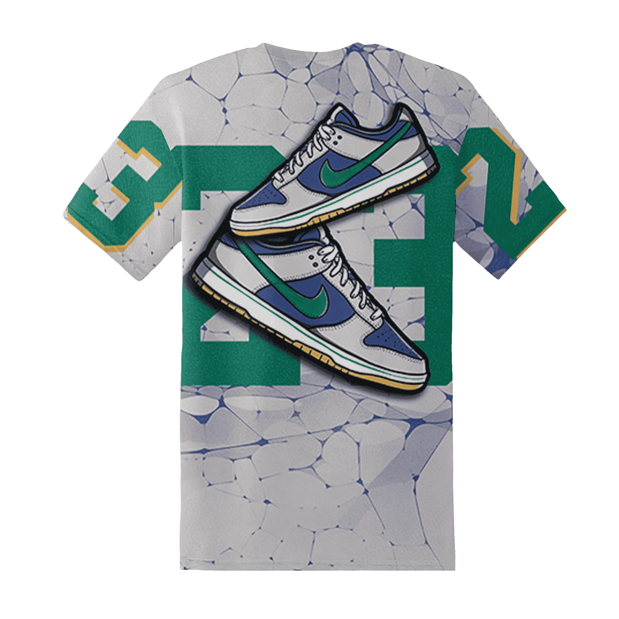 Dunk-Hyper-Royal-Malachite-NastyJamz-T-Shirt-Match-23-Sneaker-3D