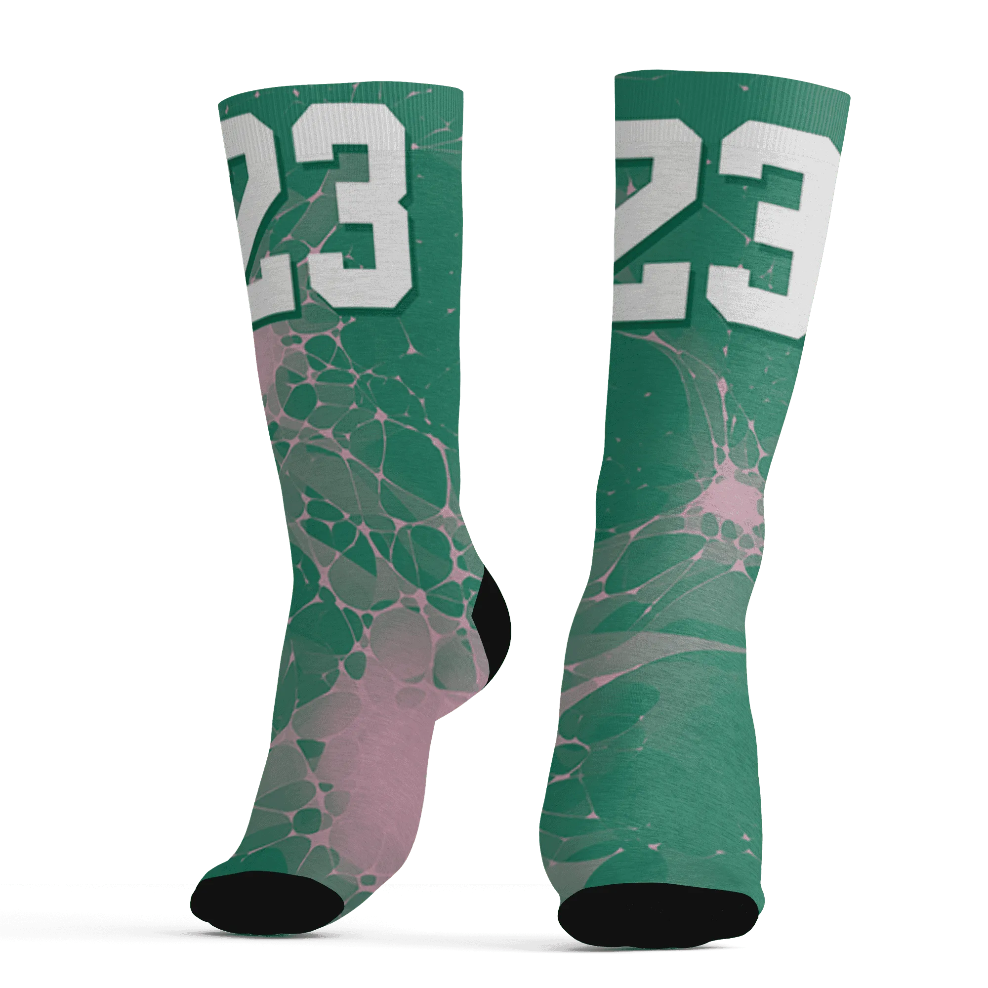 Dunk-Pink-Malachite-Medium-Soft-Low-Sail-Socks-Match-23-Sneaker-3D