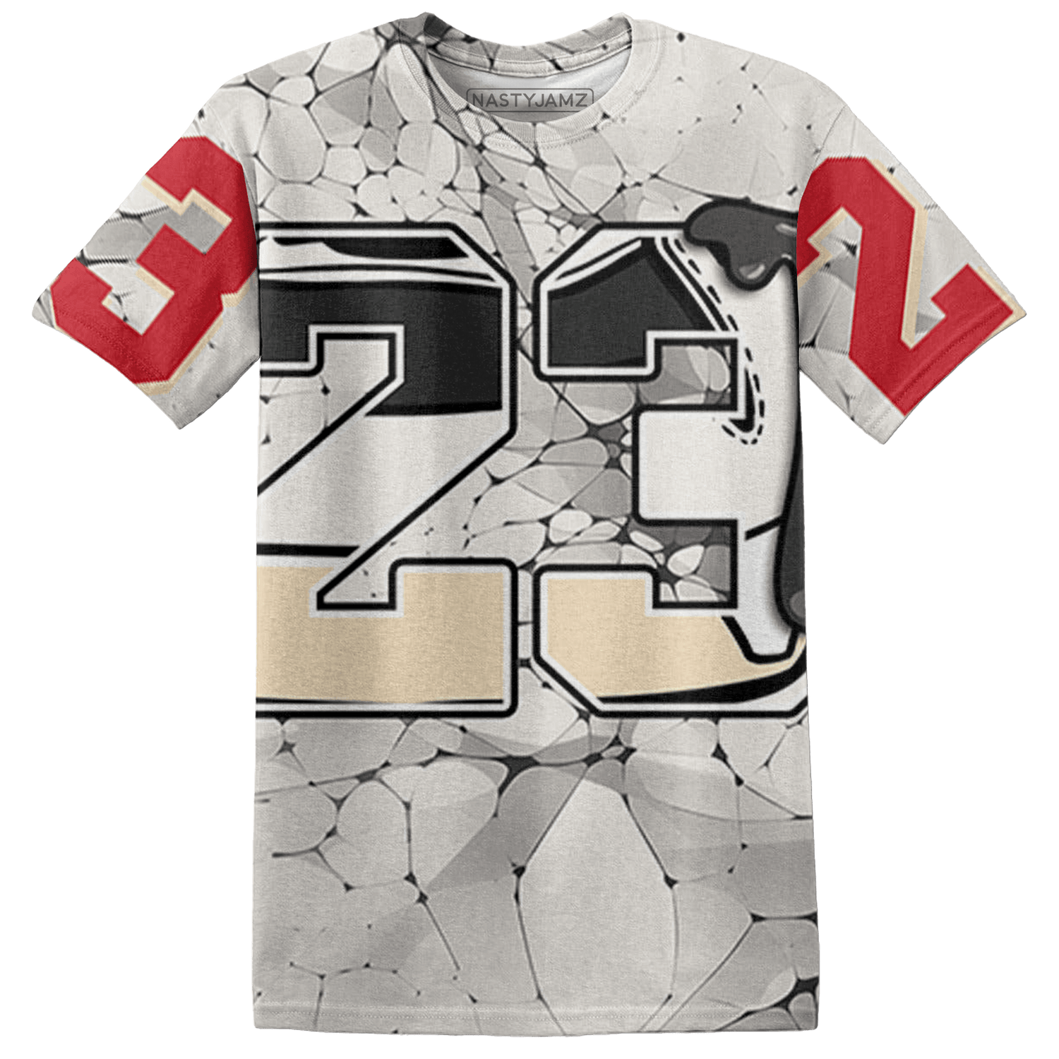 Jumman Jack University Red T Shirt Match 23 Sneaker 3D All-Over Print - NastyJamz