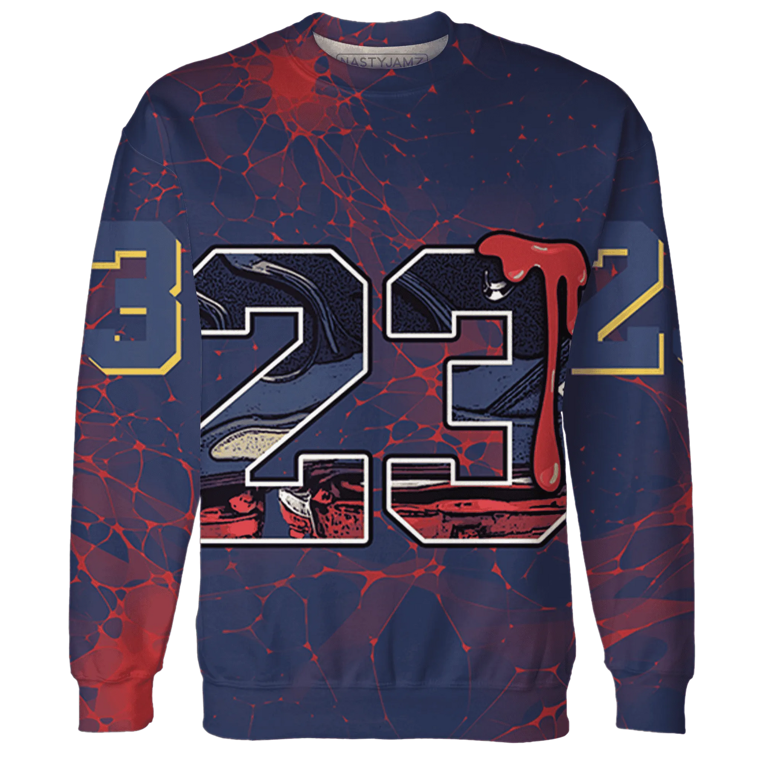 VaporMax-Air-Plus-Midnight-Navy-Gold-Black-Sweatshirt-Match-23-Sneaker-3D