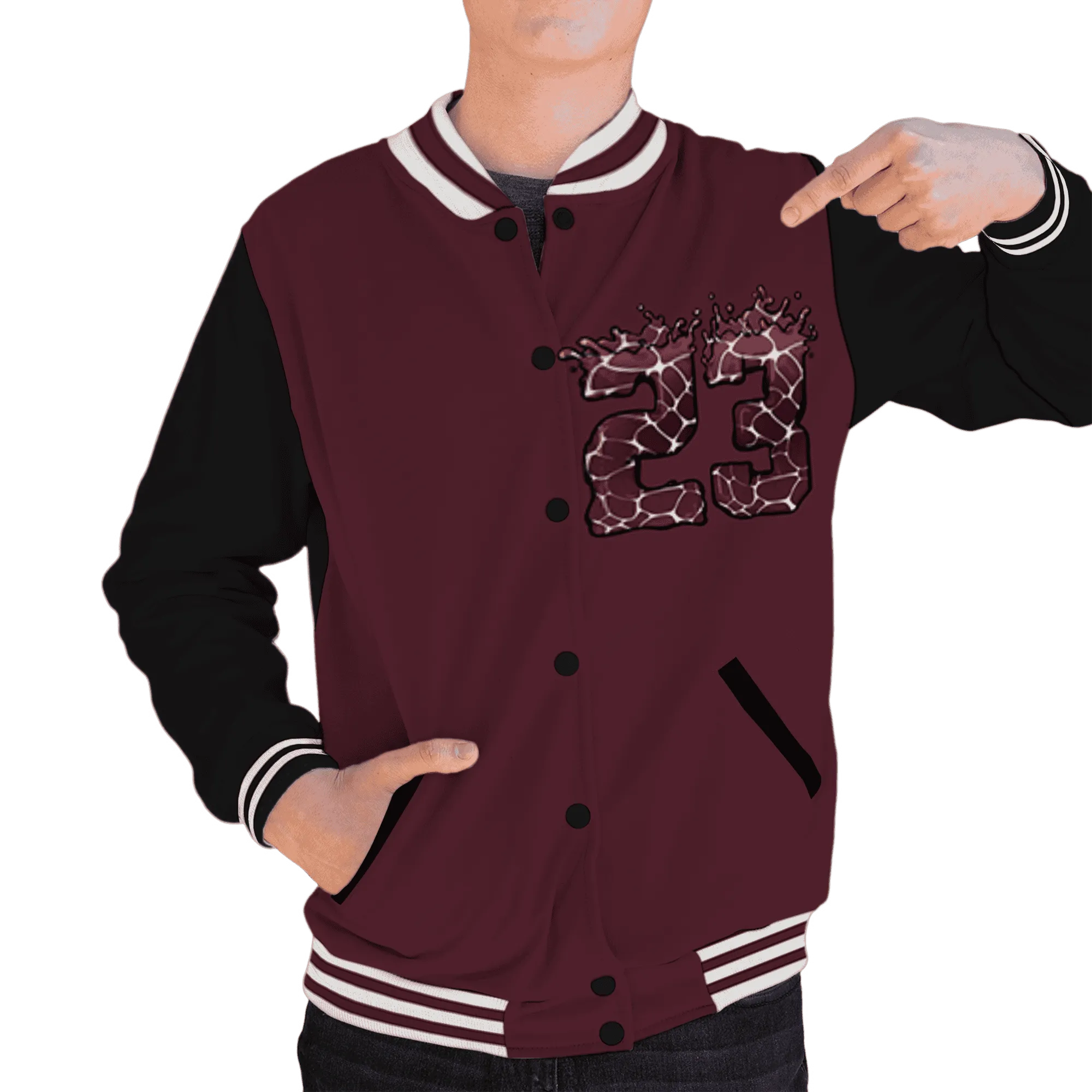 VaporMax-Night-Maron-Burgundy-Varsity-Match-23-Spatter-Custom