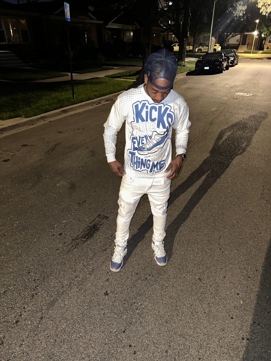 NastyJamz Low Diffused Blue 11s Sweatshirt Match Kicks Rule All-Over Print