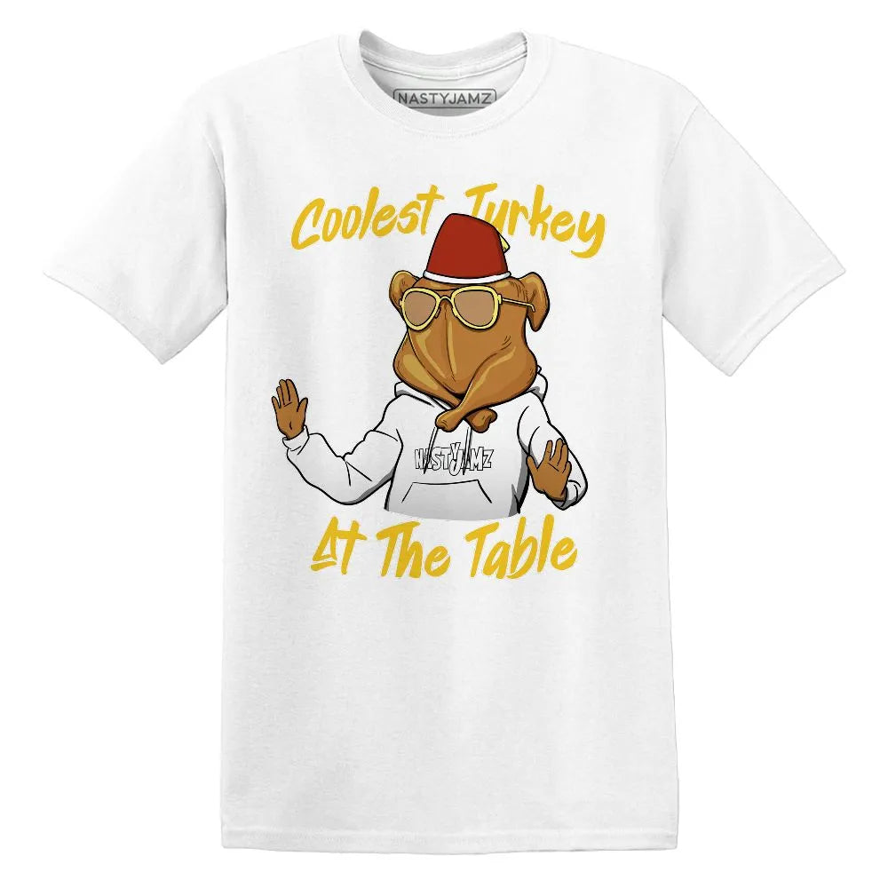 Coolest Turkey AJ 6 Yellow Ochre NastyJamz Website T-Shirt 2D