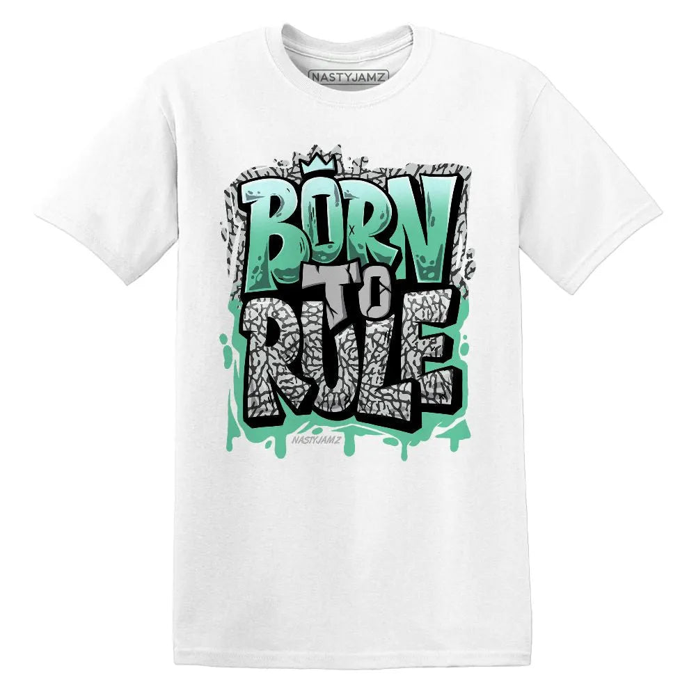 Born To Rule AJ 3 Green Glow NastyJamz Website T-Shirt 2D