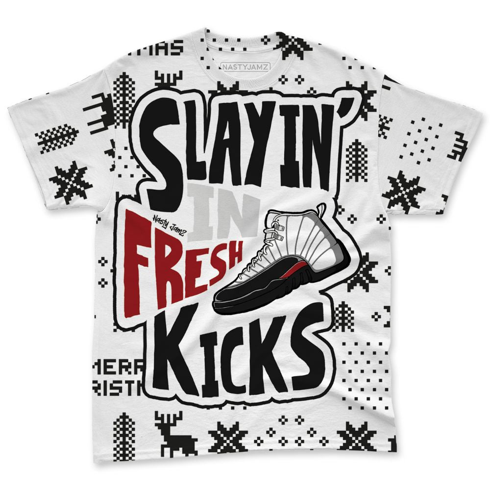 Retro-Red-Taxi-12s-NastyJamz-T-Shirt-Match-Slayin-Kicks-All-Over-Print