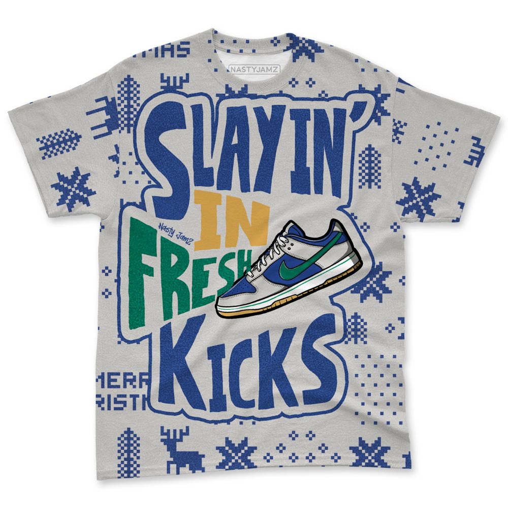 Dunk-Royal-Malachite-NastyJamz-T-Shirt-Match-Slayin-Kicks-All-Over-Print