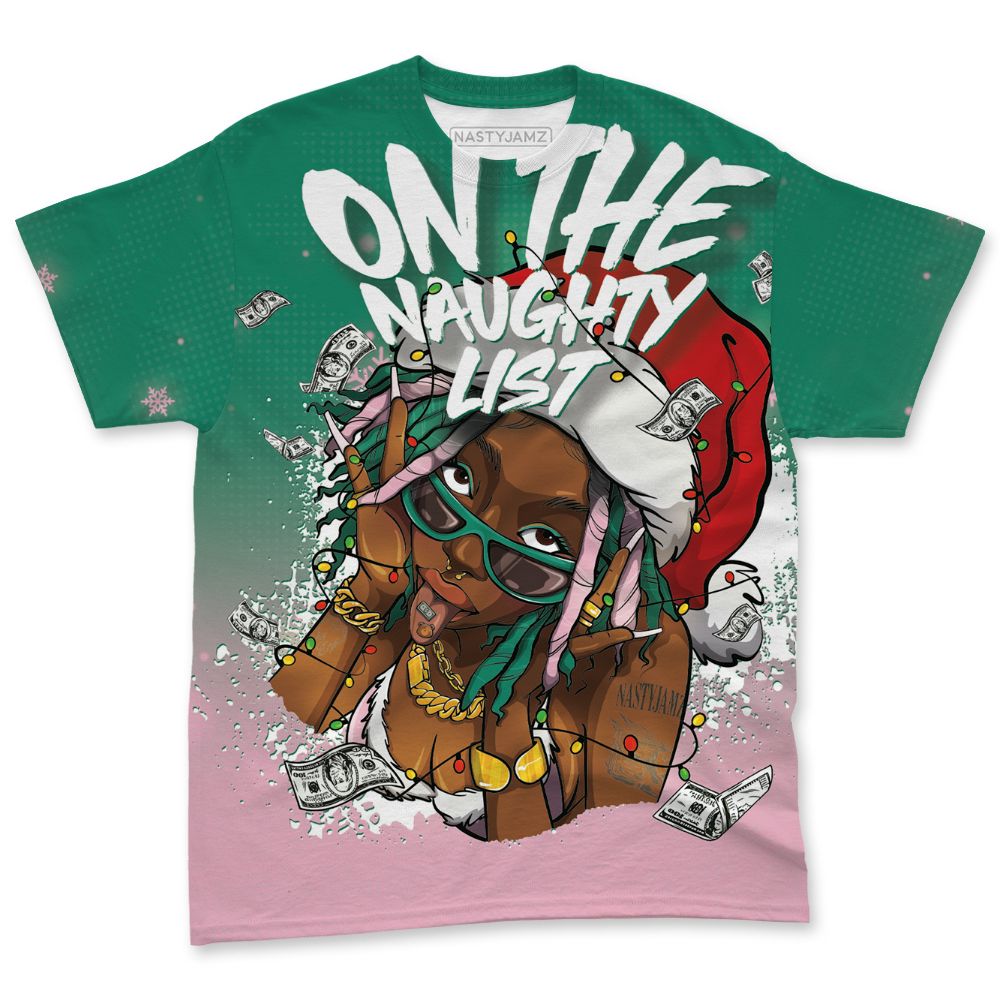 Dunk-Soft-Pink-Malachite-NastyJamz-T-Shirt-Match-Smas-Naughty-List-All-Over-Print