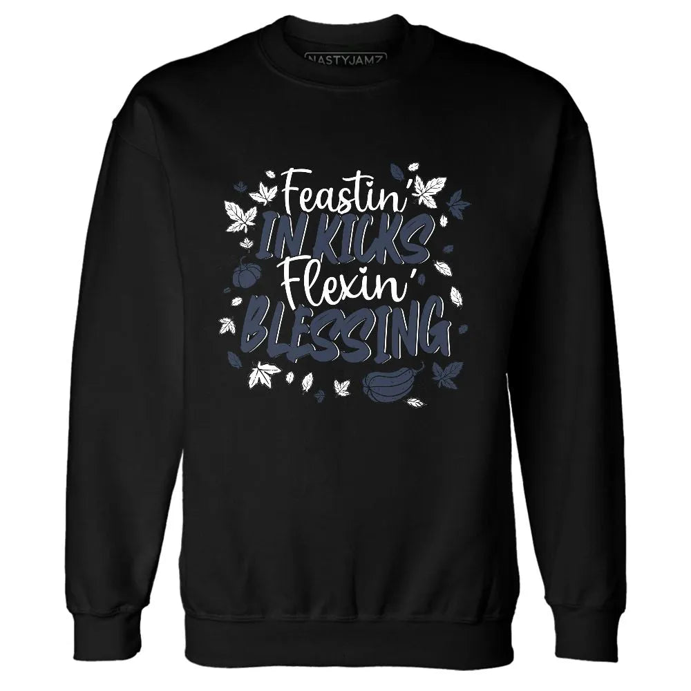 White-Navy-6s-NastyJamz-Sweatshirt-Match-Kicks-Feasting
