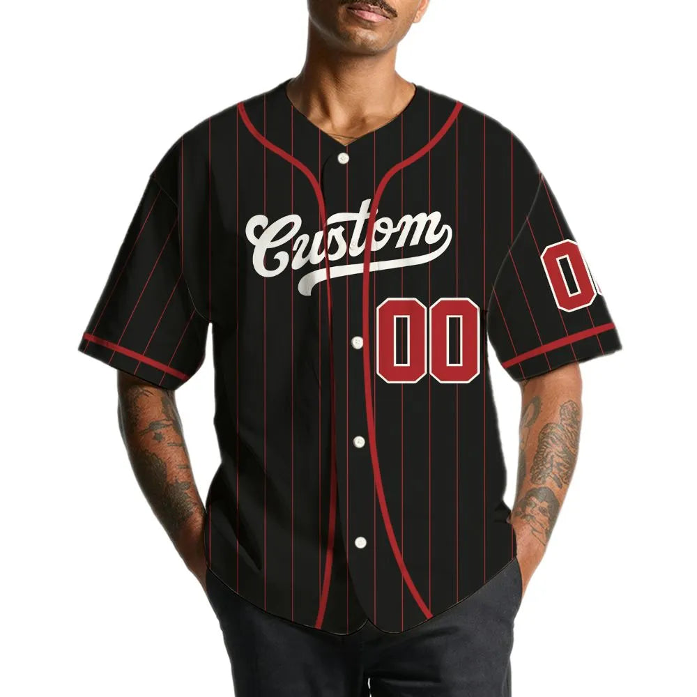 Black-Toe-Reimagined-Red-White-1s-NastyJamz-Jersey-Match-Hustle-Like-Broke-Custom-Text
