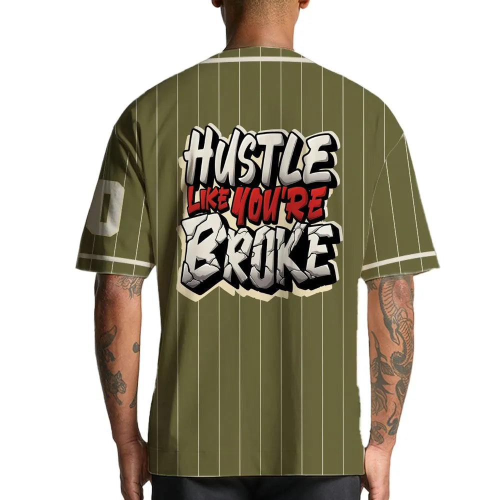 Medium-Olive-1s-NastyJamz-Jersey-Match-Hustle-Like-Broke-Custom-Text