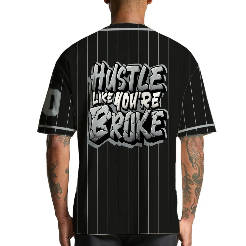 Wolf-Grey-12s-NastyJamz-Jersey-Match-Hustle-Like-Broke-Custom-Text