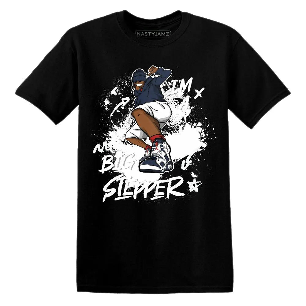 White-Navy-6s-NastyJamz-T-Shirt-Match-Big-Stepper