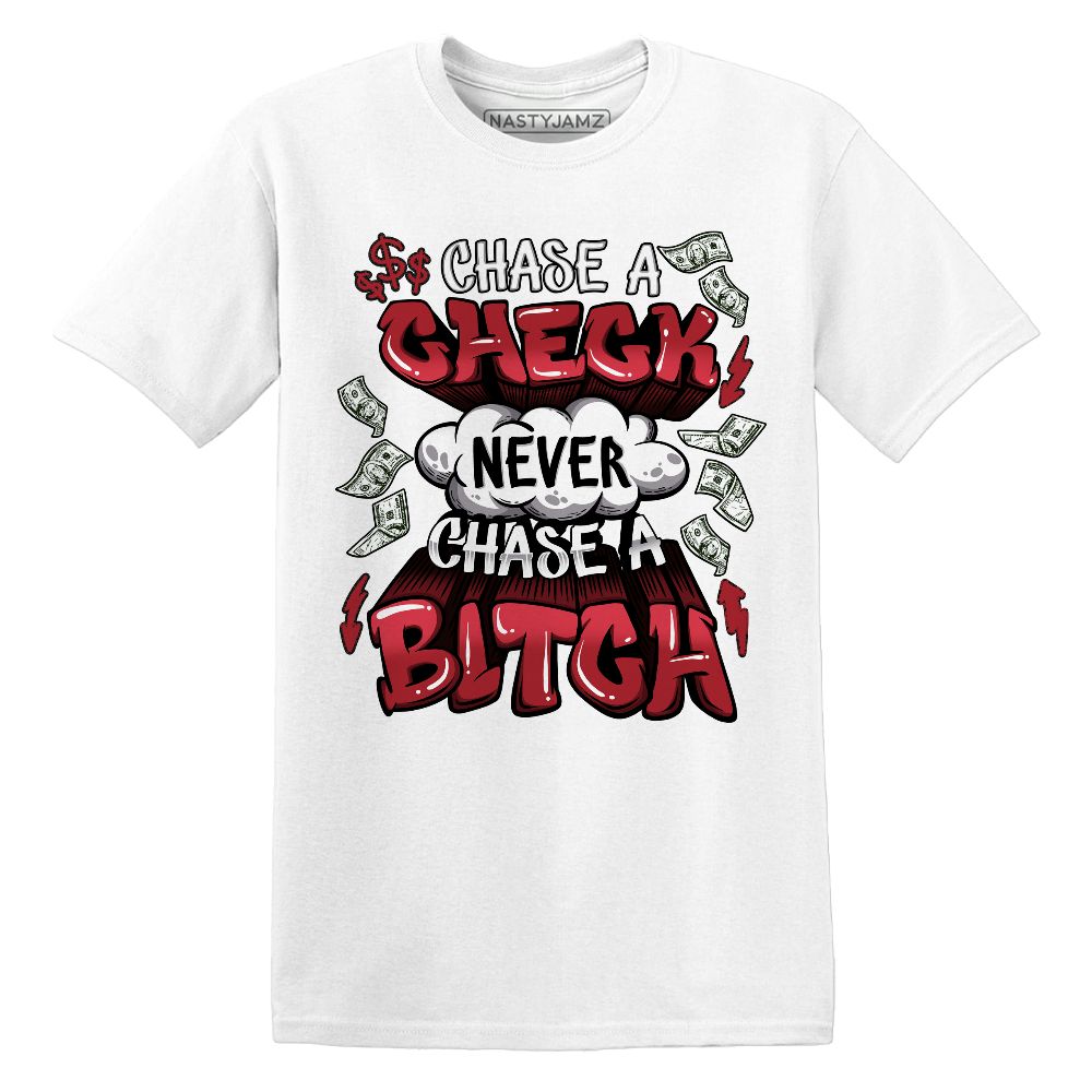 Chase A Check.AJ 11 Bred Velvet.NastyJamz Website T-Shirt 2D