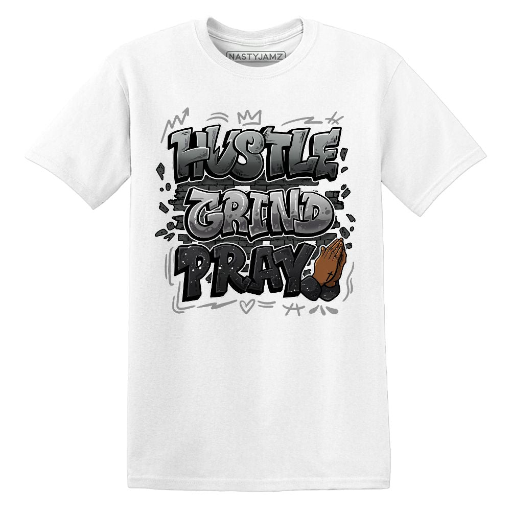 Hustle Grind Pray.AJ 4 Fear.NastyJamz Website T-Shirt 2D
