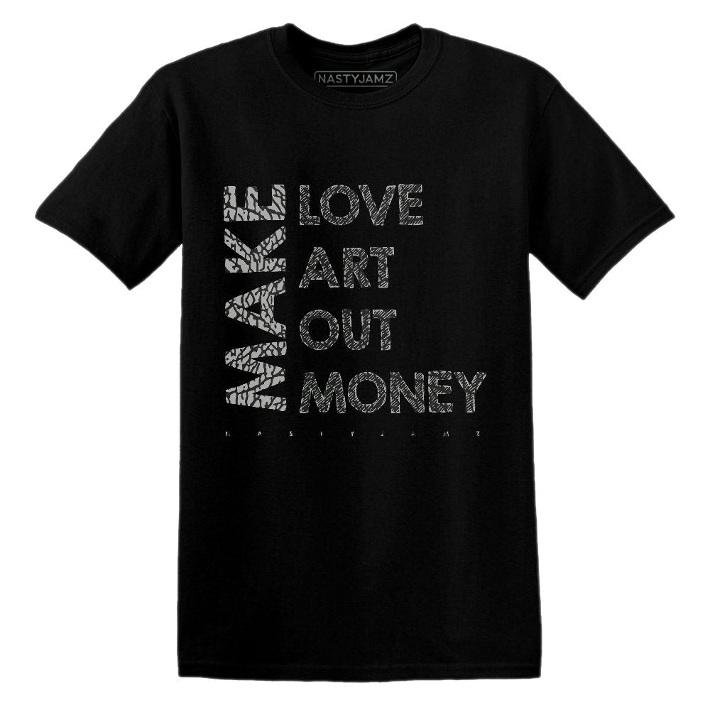 Make Your Own.AJ 3 Black Cement.NastyJamz Website T-Shirt 2D