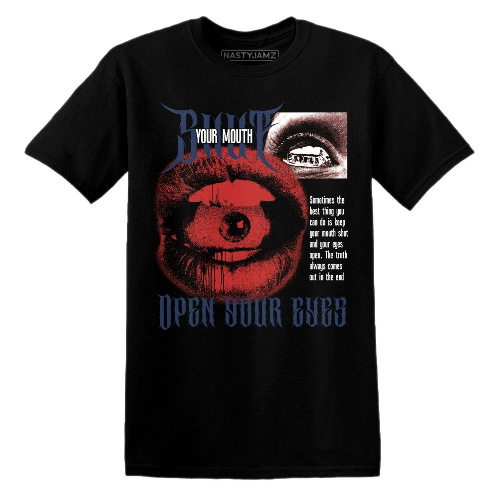 VaporMax-Gold-Navy-Midnight-NastyJamz-T-Shirt-Match-Shut-Your-Mouth