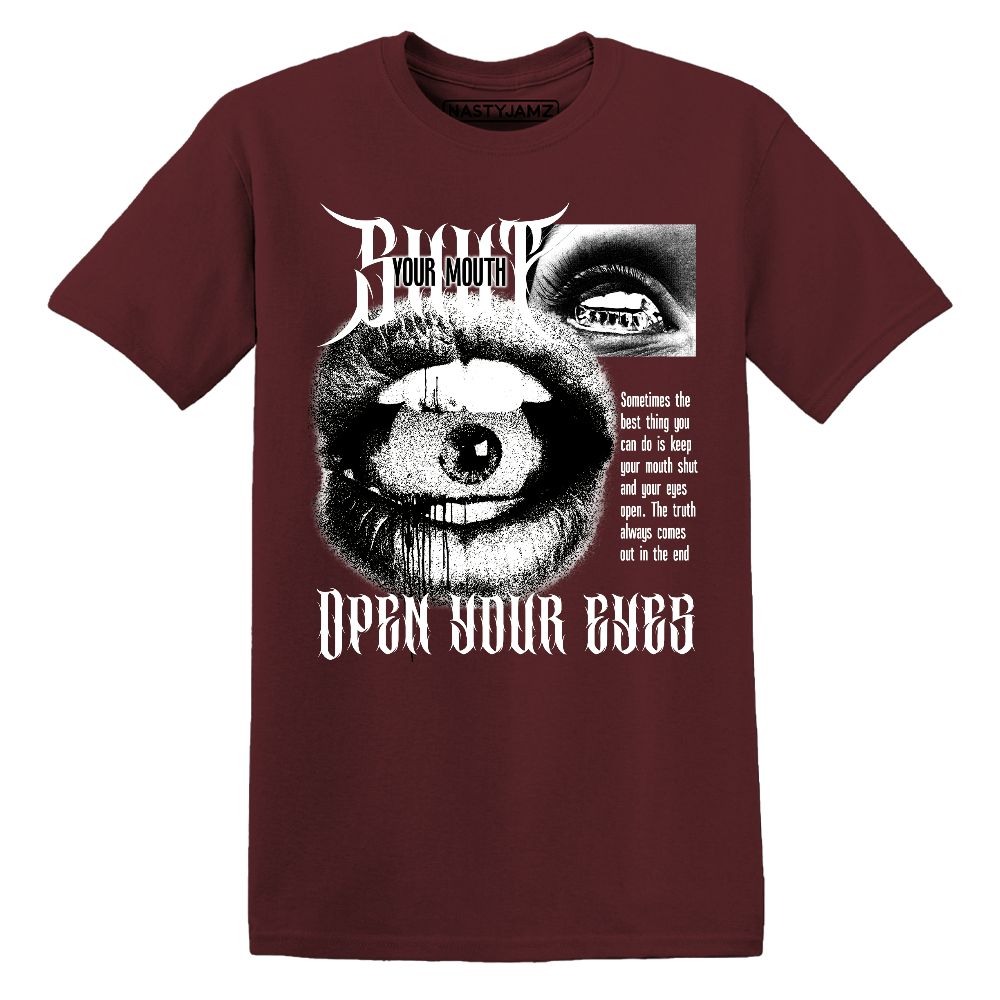 VaporMax-Night-Maron-Burgundy-NastyJamz-T-Shirt-Match-Shut-Your-Mouth
