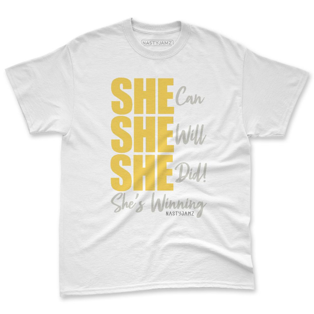 PT Metallic Gold White 12s NastyJamz Premium Tee Match SHE