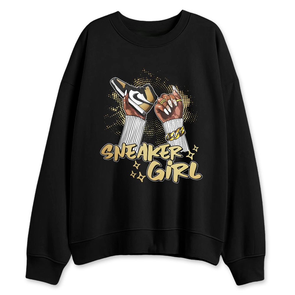 High Golf Gold Toe 1s NastyJamz Sweatshirt Match Sneaker Girl Nail