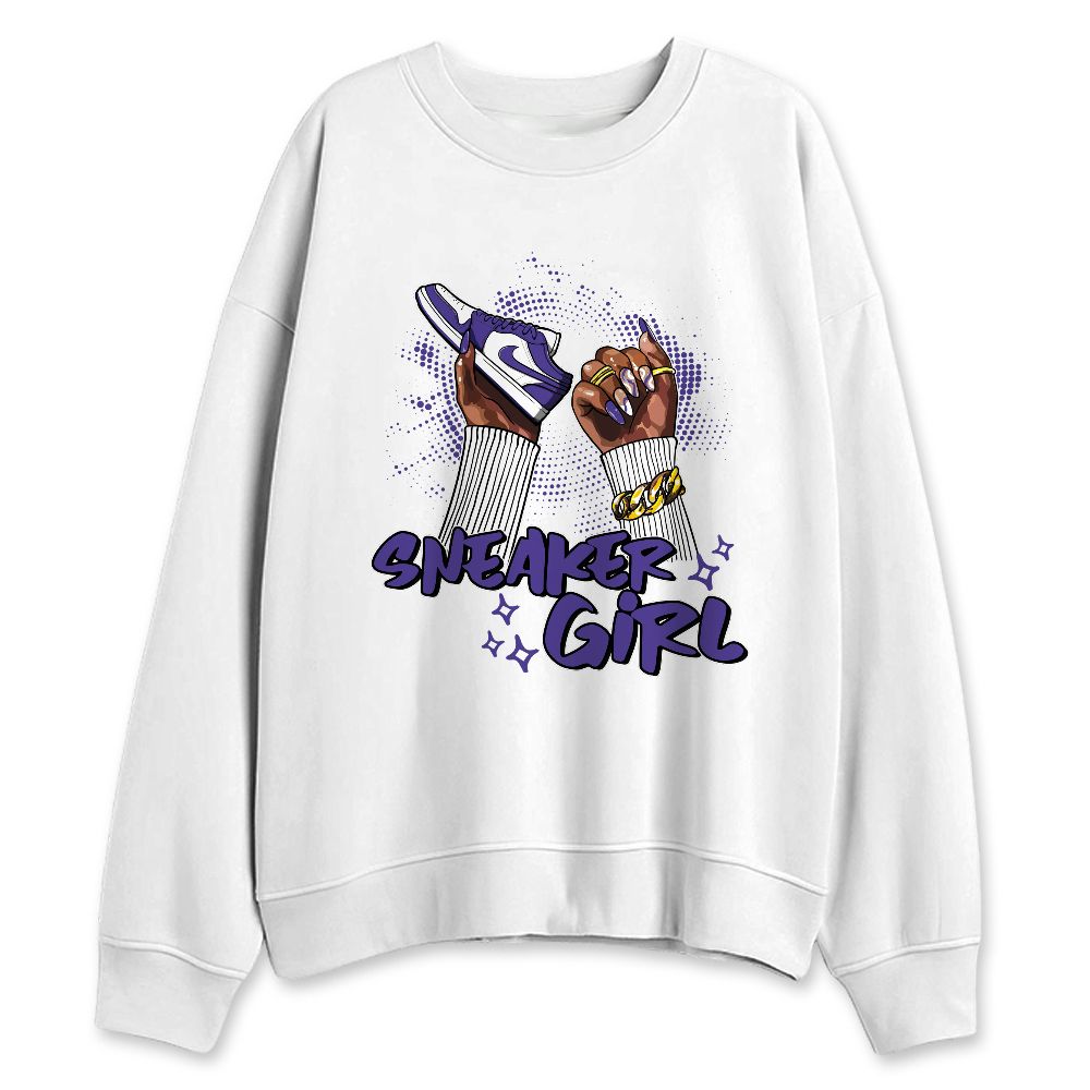 Psychic Purple 1s NastyJamz Sweatshirt Match Sneaker Girl Nail