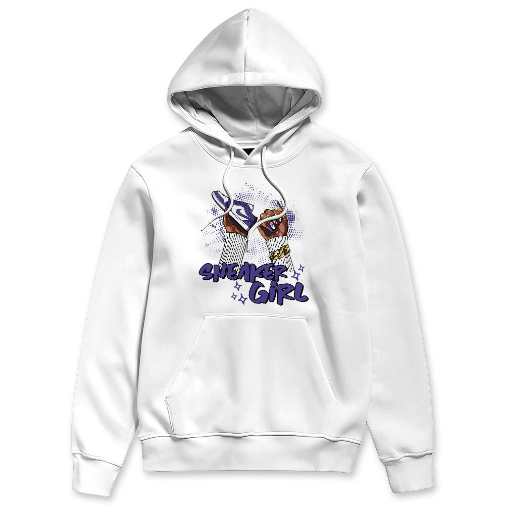 Psychic Purple 1s NastyJamz Hoodie Match Sneaker Girl Nail