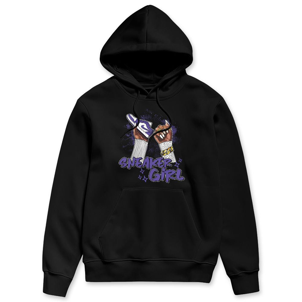 Psychic Purple 1s NastyJamz Hoodie Match Sneaker Girl Nail