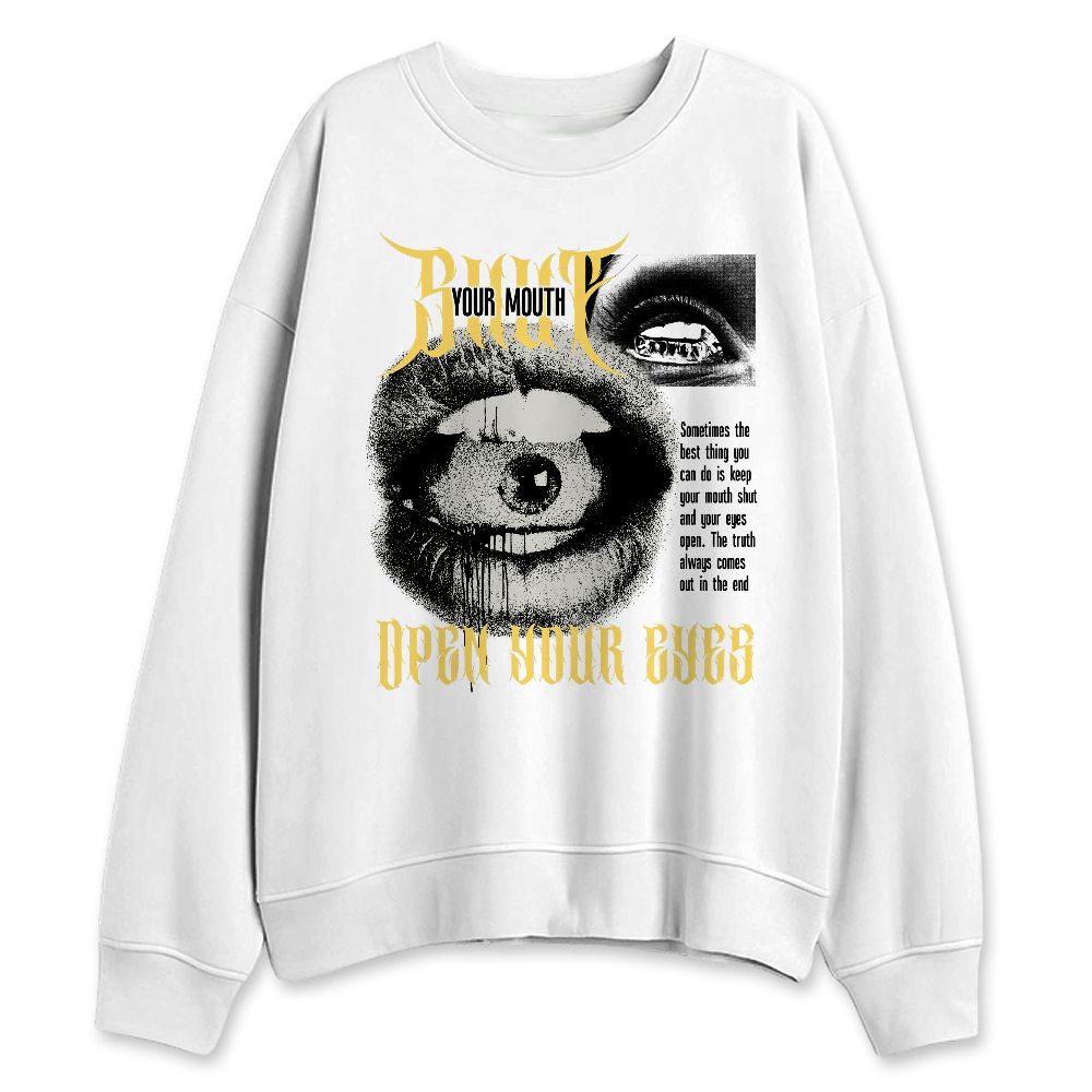 PT-Metallic-Gold-White-12s-NastyJamz-Sweatshirt-Match-Shut-Your-Mouth