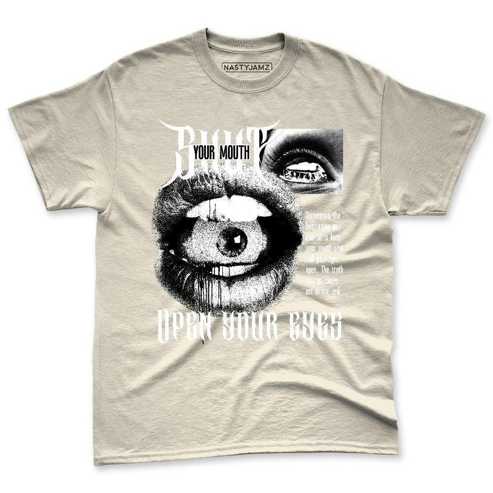 PT-Metallic-Gold-White-12s-NastyJamz-Premium-T-Shirt-Match-Shut-Your-Mouth