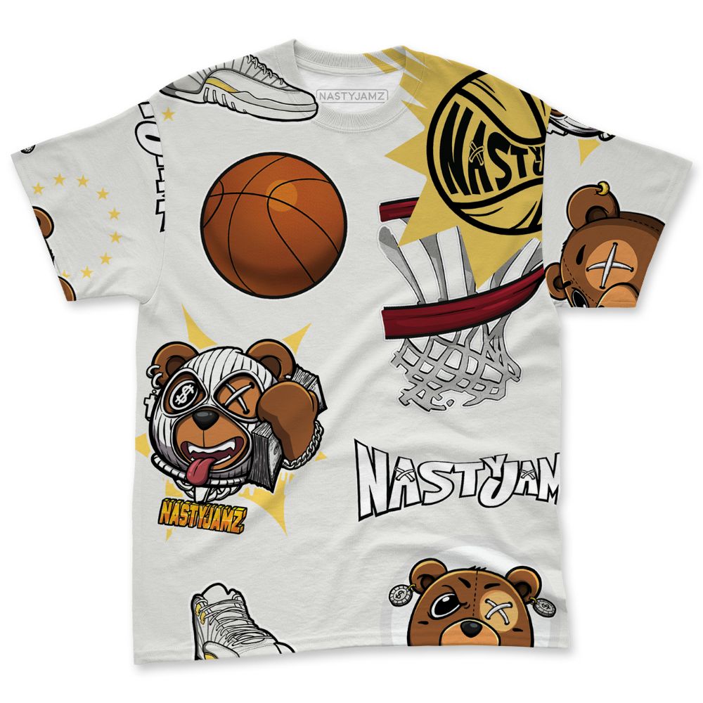 PT-Metallic-Gold-White-12s-NastyJamz-T-Shirt-Match-BER-Icon-Wallpapers-All-Over-Print