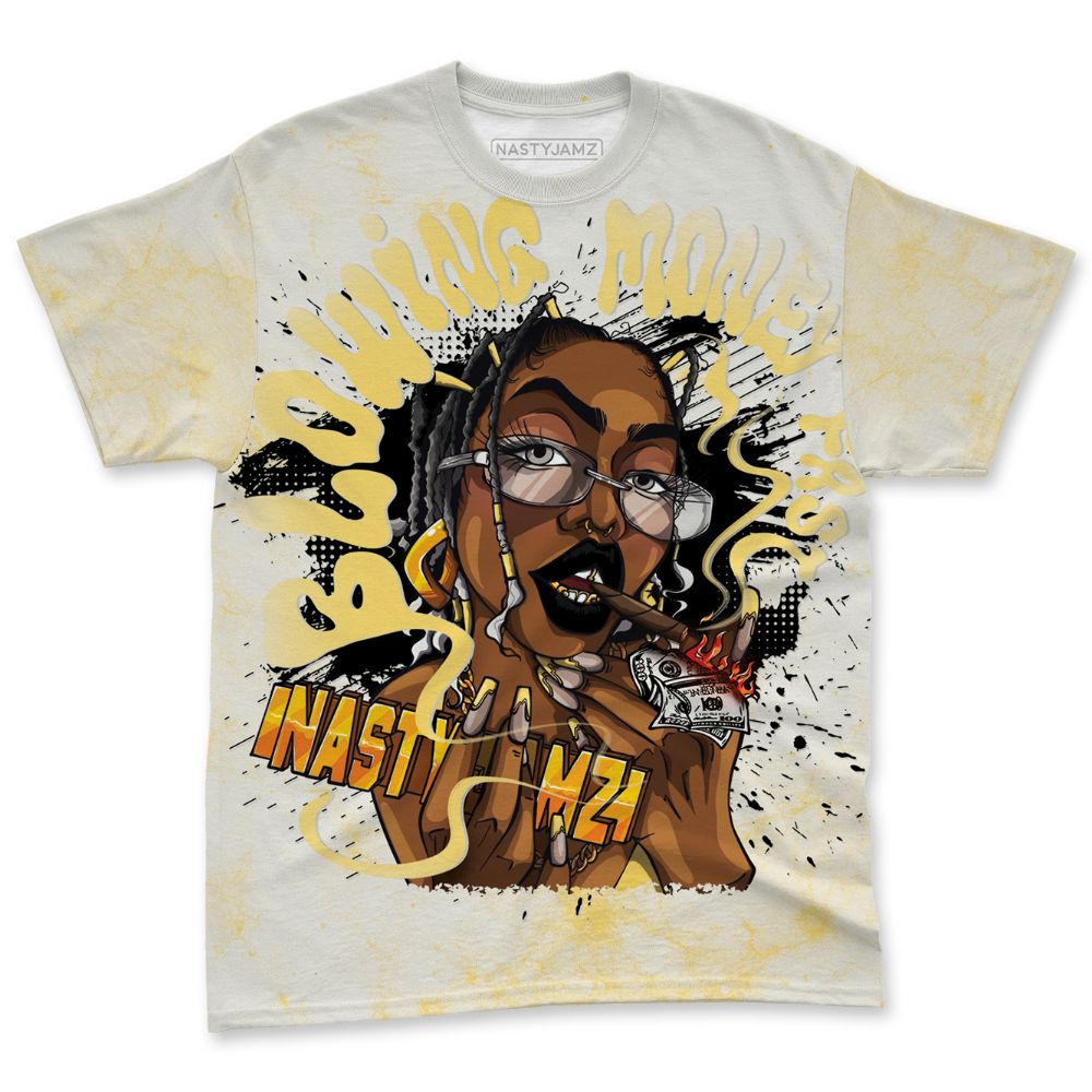 PT-Metallic-Gold-White-12s-NastyJamz-T-Shirt-Match-Blowing-Money-Fast-Girl-All-Over-Print