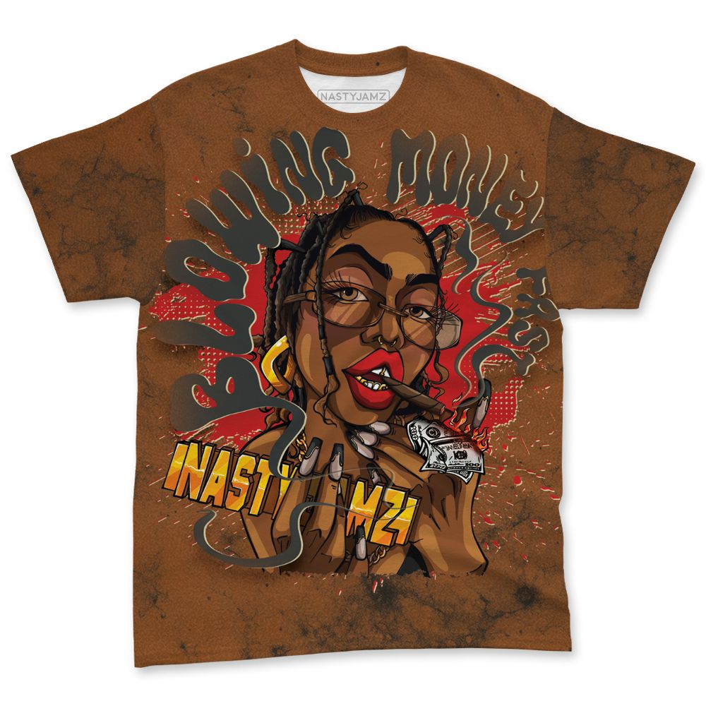 Archaeo-Brown-5s-NastyJamz-T-Shirt-Match-Blowing-Money-Fast-Girl-All-Over-Print