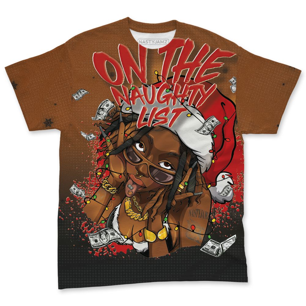 Archaeo-Brown-5s-NastyJamz-T-Shirt-Match-Smas-Naughty-List-All-Over-Print