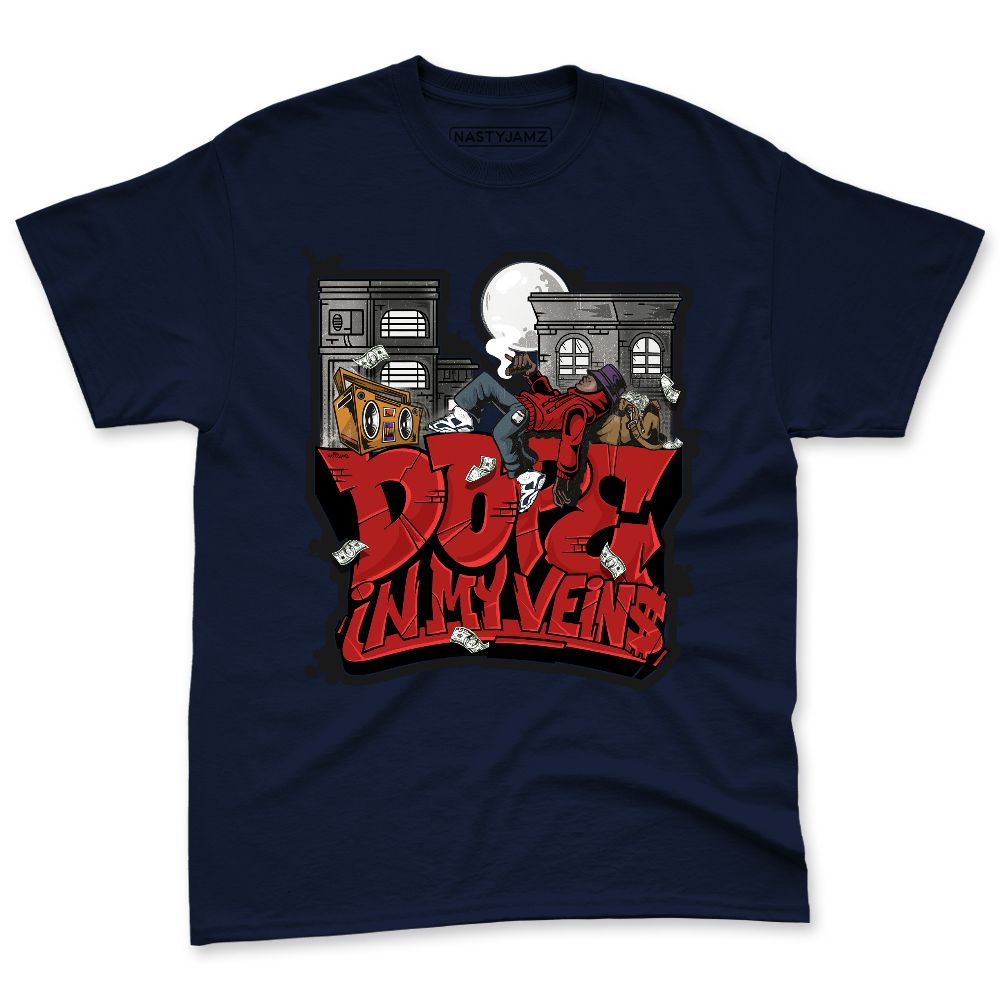 White-Navy-6s-NastyJamz-Premium-T-Shirt-Match-Dope-In-Veins