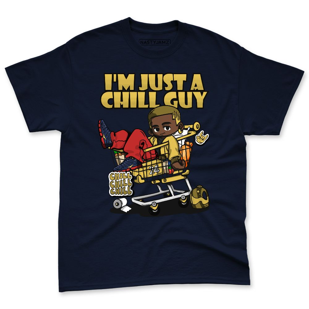 VaporMax-Gold-Navy-Midnight-NastyJamz-Premium-T-Shirt-Match-Chill-Guy-Sneaker