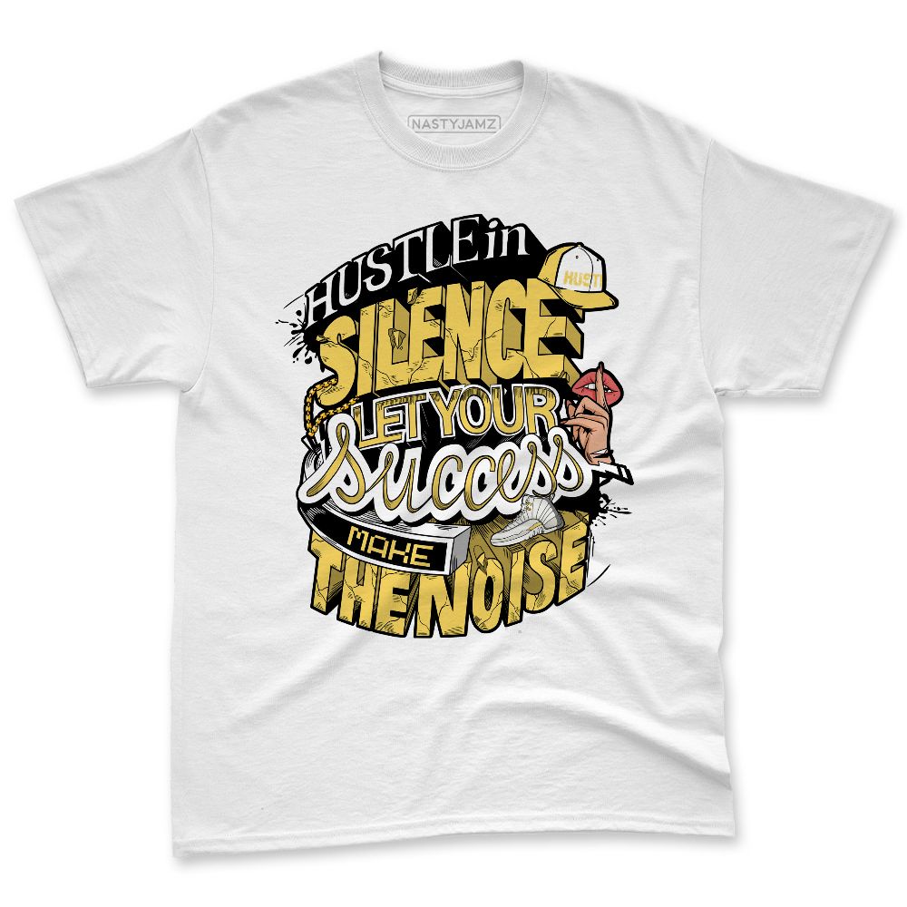 PT-Metallic-Gold-White-12s-NastyJamz-Premium-T-Shirt-Match-Hustle-Silence