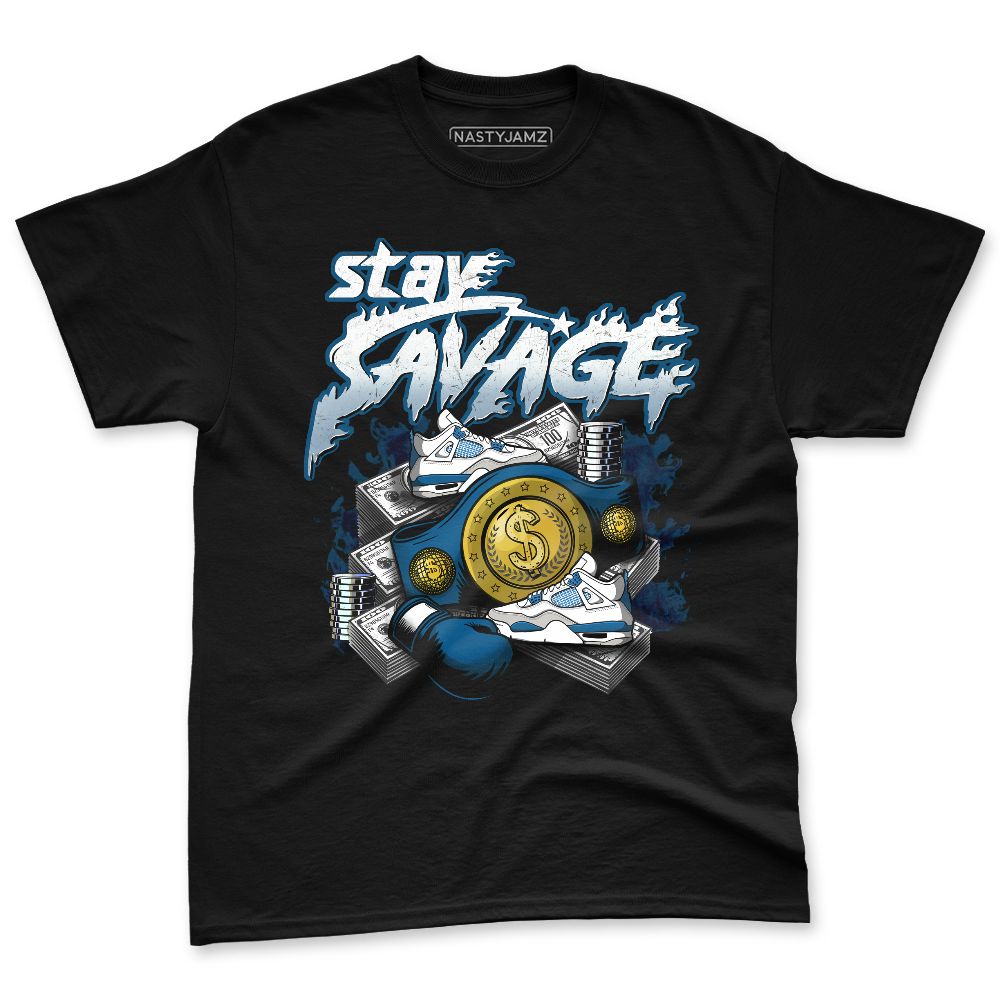 Industrial-Blue-4s-NastyJamz-Premium-T-Shirt-Match-Stay-Savage