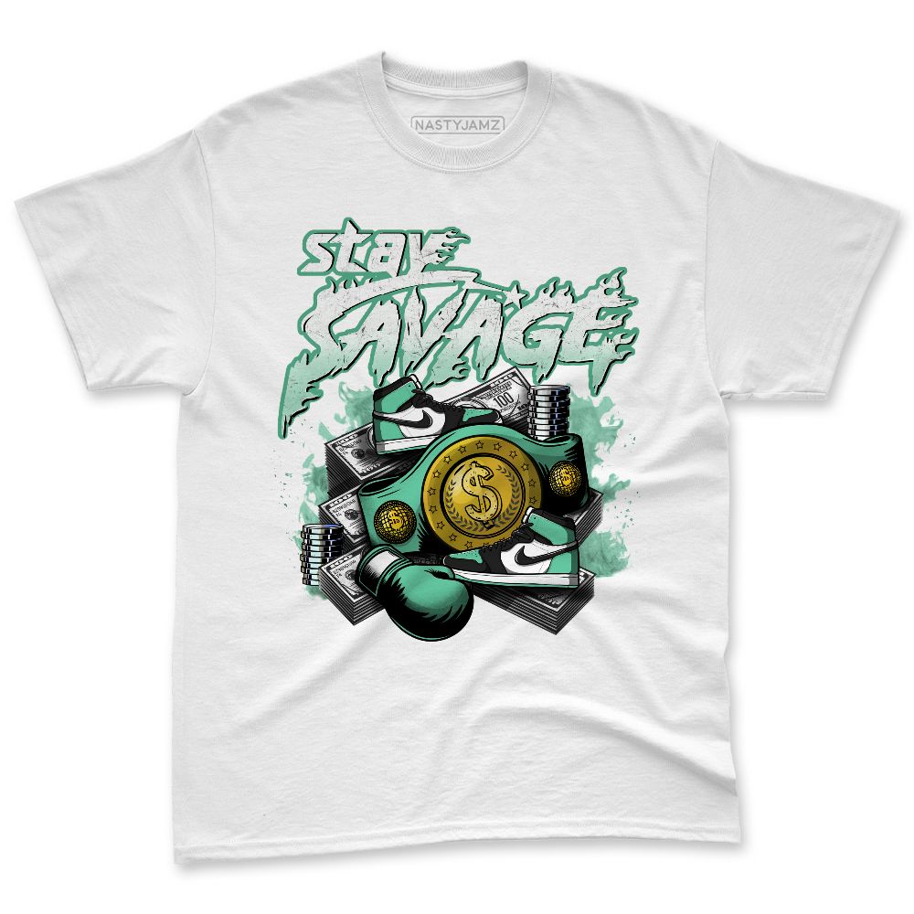 Green-Glow-1s-NastyJamz-Premium-T-Shirt-Match-Stay-Savage