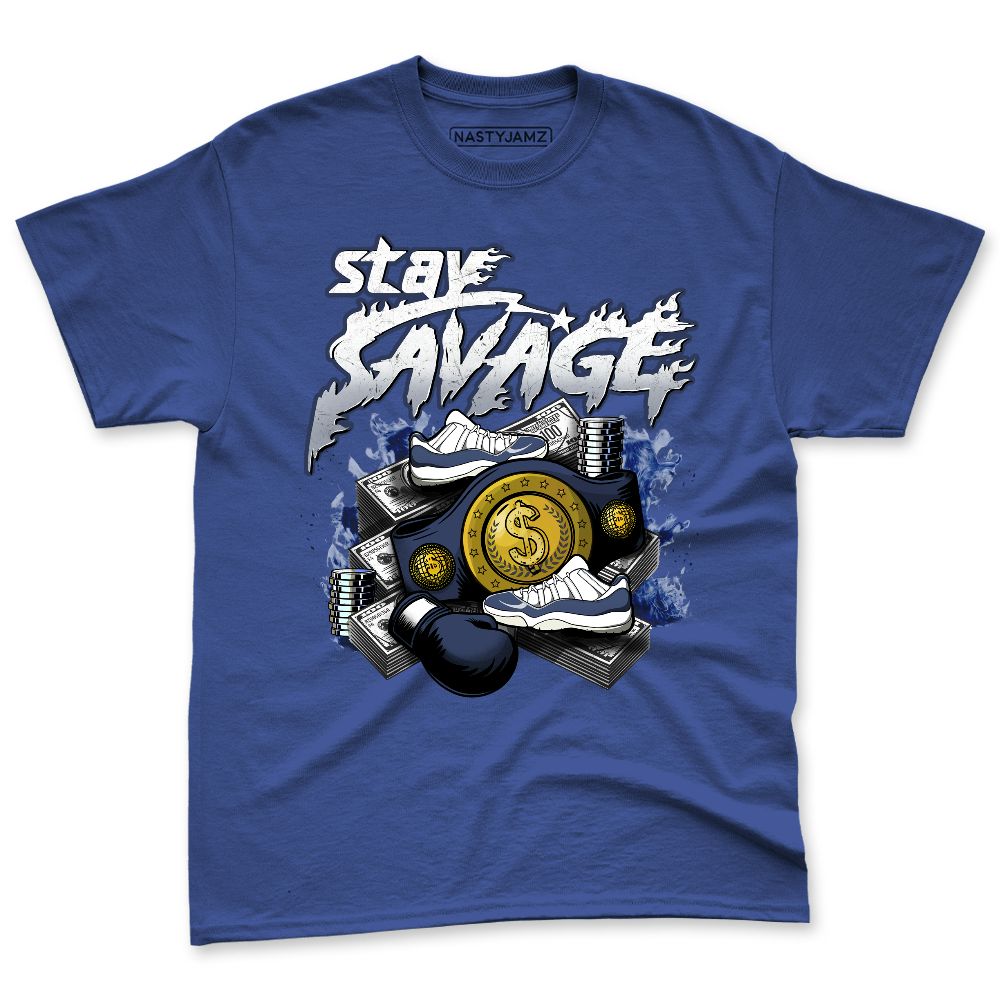 Low-Diffused-Blue-11s-NastyJamz-Premium-T-Shirt-Match-Stay-Savage