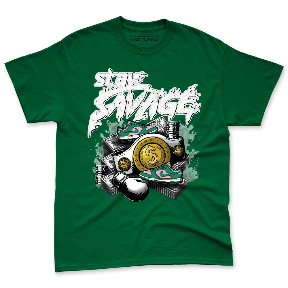 Dunk-Soft-Pink-Malachite-NastyJamz-Premium-T-Shirt-Match-Stay-Savage
