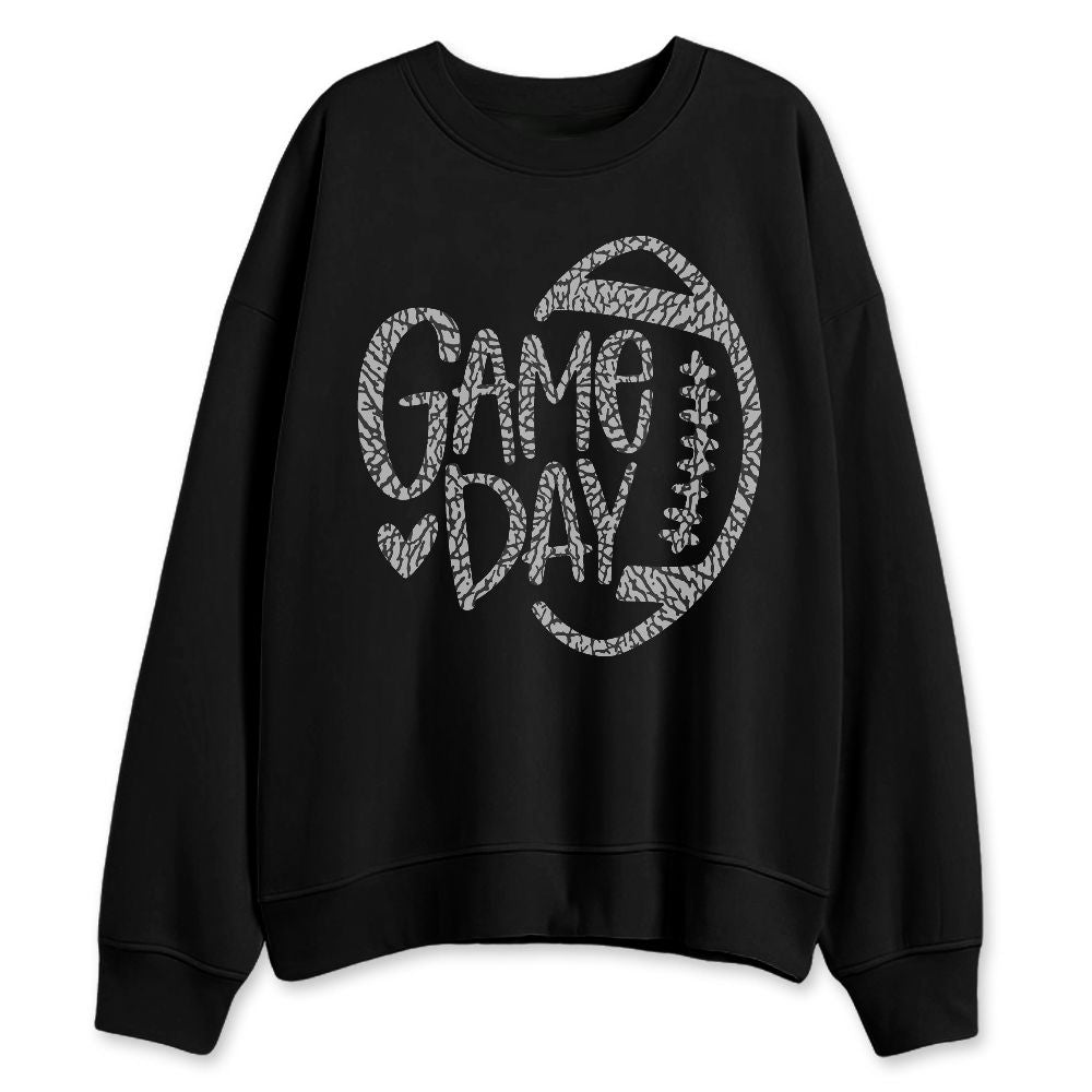 Black-Cement-3s-NastyJamz-Sweatshirt-Match-Game-Day-Football